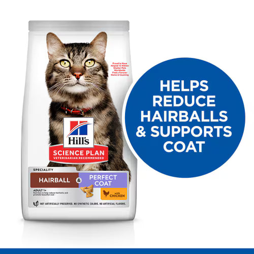 Hairball & Perfect Coat Adult Dry Cat Food with Chicken