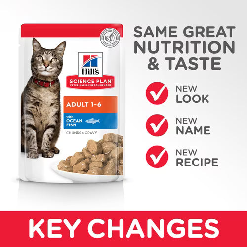 Hill's Science Plan Adult Wet Cat Food Ocean Fish Pouches