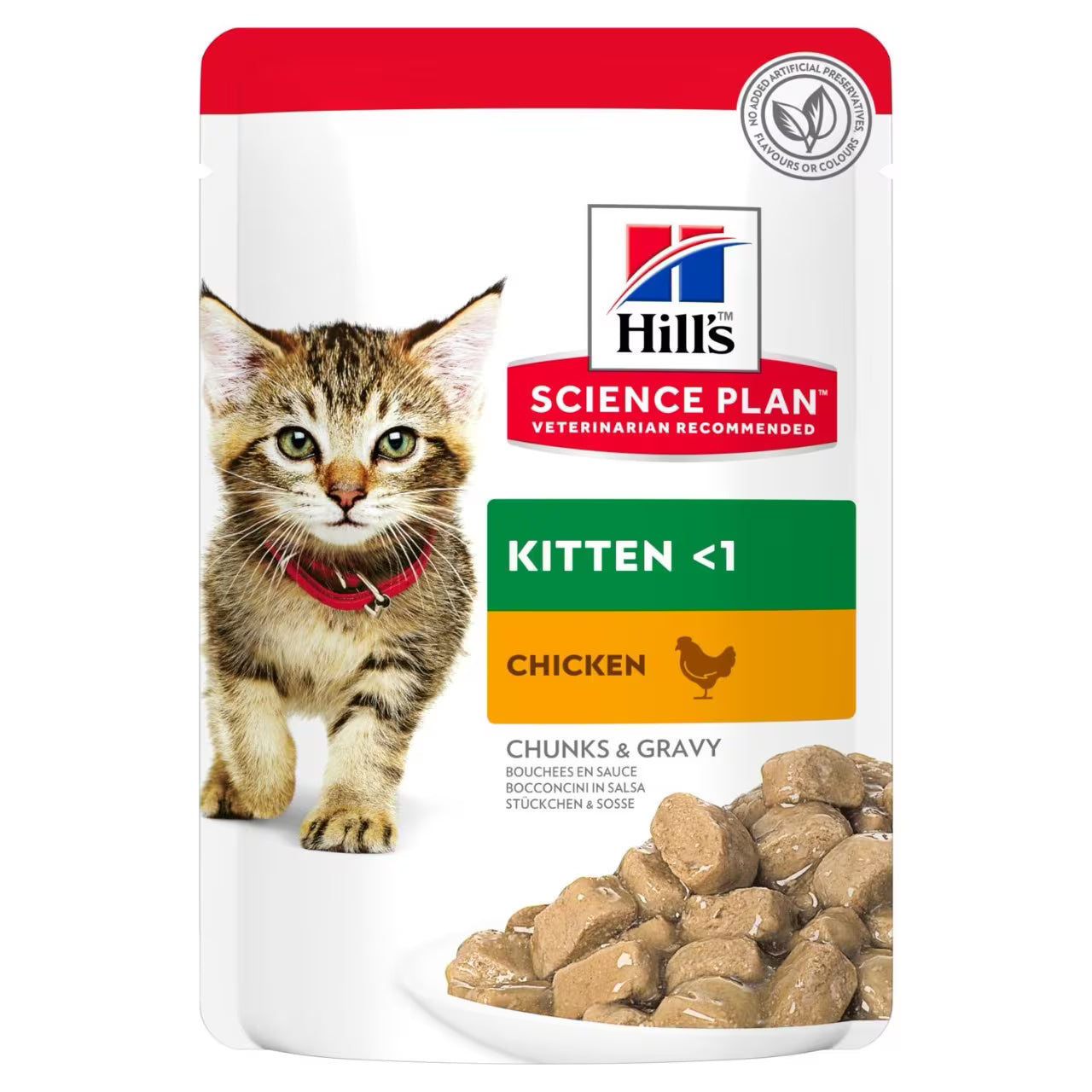 Hill's Science Plan Tender Chunks & Gravy Kitten Chicken Pouches