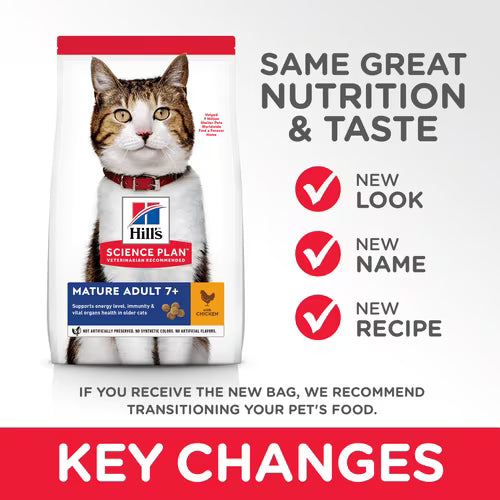 Hill's Science Plan Mature Adult 7+ cat food with Chicken