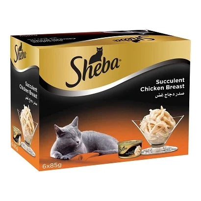 Sheba Succulent Chicken Breast Wet Cat Food 5+1 FREE