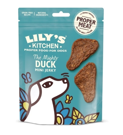 Lily's Kitchen The Mighty Duck Mini Jerky Grain Free Dog Treats