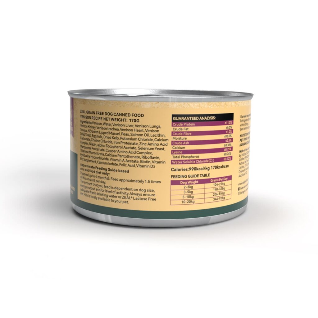 Zeal Venison Recipe Grain Free Canned Dog Food 170g
